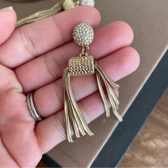 Sugar fix by Baublebar gold and crystal dangle costume jewelry earrings - Picture 4 of 6